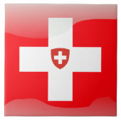 スイスの国旗 タイル (正面)