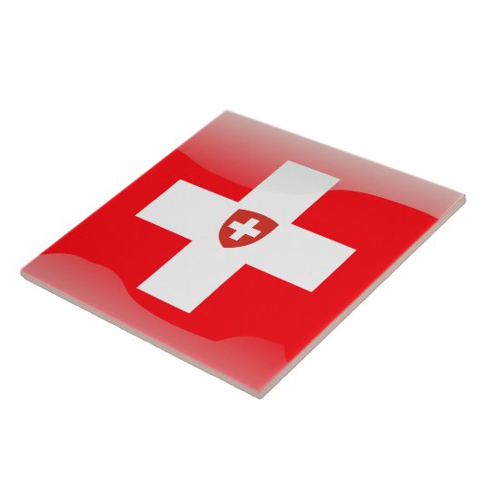 スイスの国旗 タイル (側面)