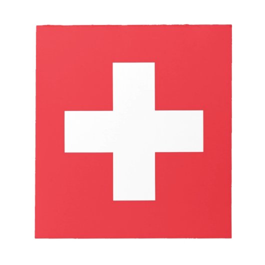 スイスの国旗 ノートパッド (正面)