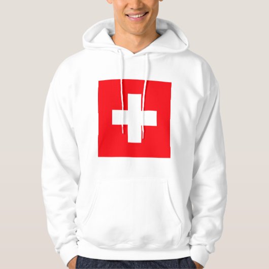 スイスの国旗 パーカ (正面)