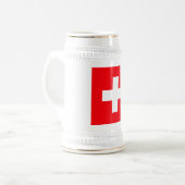 スイスの国旗 ビールジョッキ (正面左)