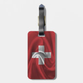 スイスの国旗 ラゲッジタグ (裏面縦)