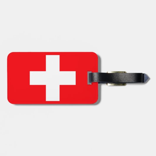 スイスの国旗 ラゲッジタグ (裏面横)