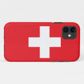 スイスの国旗 Case-Mate iPhoneケース (裏面(横))