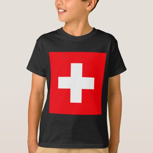 スイスの国旗 Tシャツ (正面)