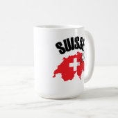 スイスの地図スイス コーヒーマグカップ (正面右)