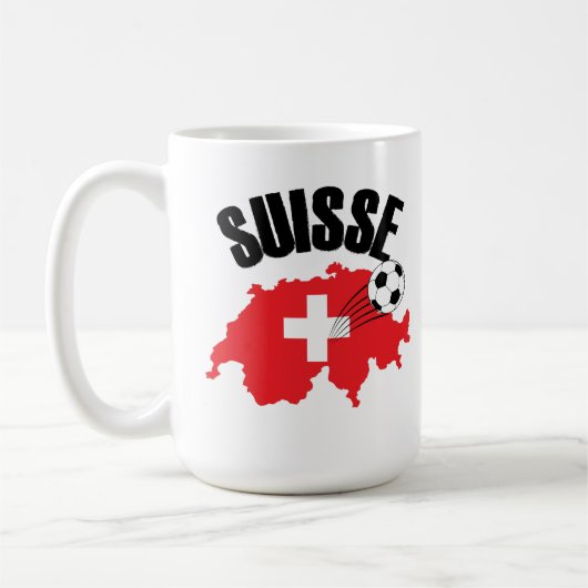 スイスの地図スイス コーヒーマグカップ (左)