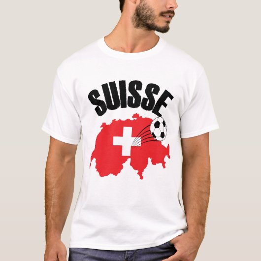 スイスの地図スイス Tシャツ (正面)