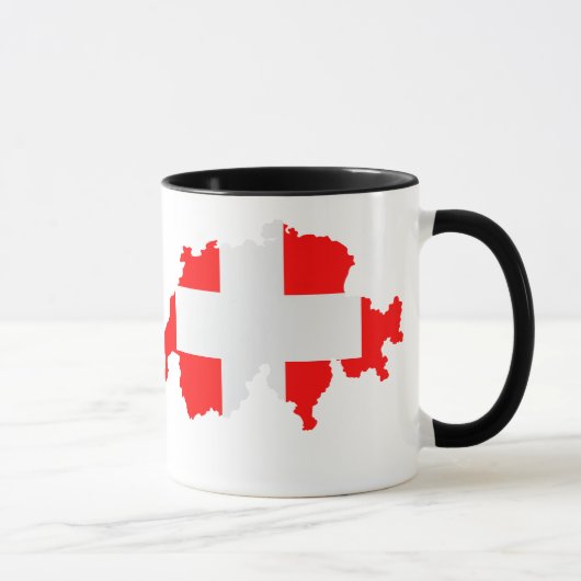 スイスの地図国旗 マグカップ (右)