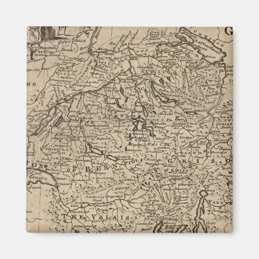 スイスの地図 マグネット (正面)