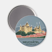 スイスの城と教会 マグネット (正面/裏面)