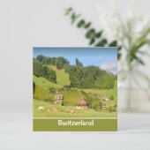 スイスの夏の風景フラットカード (スタンド正面)