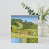 スイスの夏の風景 フラットカード (スタンド正面)