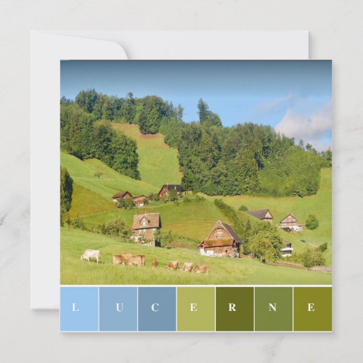 スイスの夏の風景 フラットカード (正面)