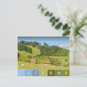 スイスの夏の風景 ポストカード (スタンド正面)