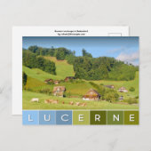 スイスの夏の風景 ポストカード (正面/裏面)