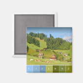 スイスの夏の風景 マグネット (正面/裏面)