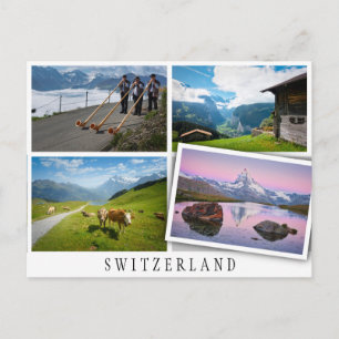スイスの多様な風景 ポストカード