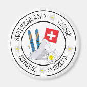 スイスの定位型ホワイト冷凍機磁石 マグネット (正面)