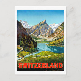 スイスの山々の夏、ヴィンテージ旅行 ポストカード