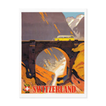 スイスの山々、ヴィンテージ航空旅行