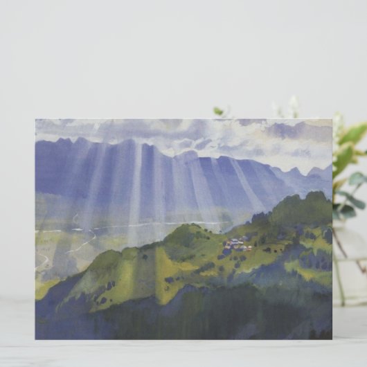 スイスの山景色 カード (スタンド正面)