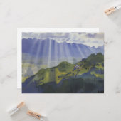 スイスの山景色 カード (正面/裏面インサイチュ)