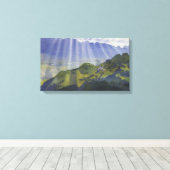 スイスの山景色(Serebriakova) キャンバスプリント (インサイチュ (ウッドフロア))