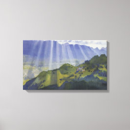 スイスの山景色(Serebriakova) キャンバスプリント