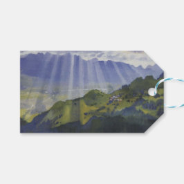 スイスの山景色(Serebriakova) ギフトタグ