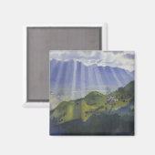 スイスの山景色(Serebriakova) マグネット (正面/裏面)