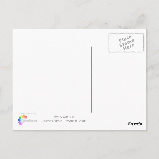 スイスの山荘 ポストカード (裏面)