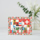 スイスの広東国旗 ポストカード (スタンド正面)