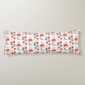 スイスの旅行アイコンのパターン ボディピロー (裏面)