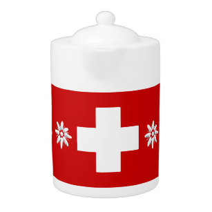 スイスの旗およびedelweiss