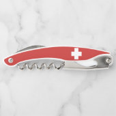 スイスの旗およびedelweiss ソムリエナイフ (裏面)