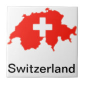スイスの旗の地図 タイル (正面)
