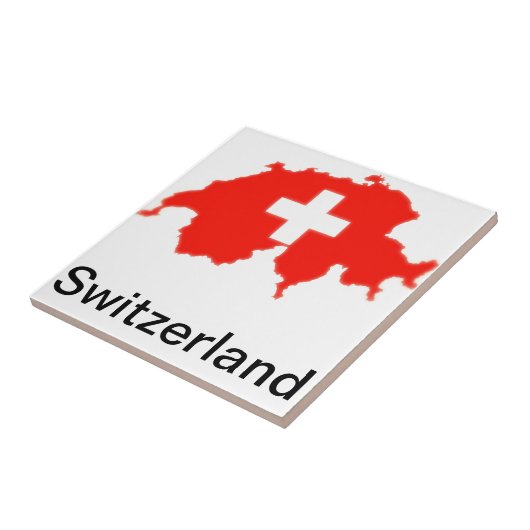 スイスの旗の地図 タイル (側面)