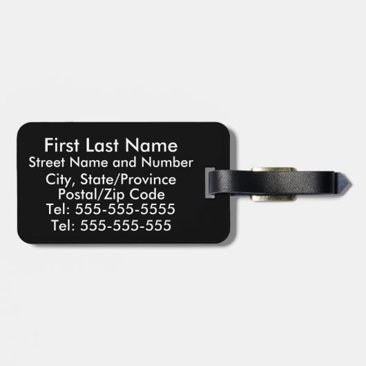 スイスの旗の荷物のラベル(あなたの住所背部を加えて下さい) ラゲッジタグ (裏面横)