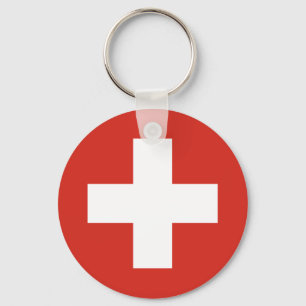 スイスの旗の赤十字 キーホルダー