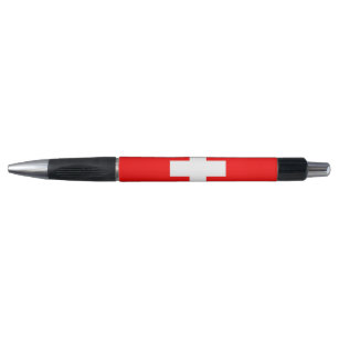 スイスの旗を持つ愛国のペン ボールペン