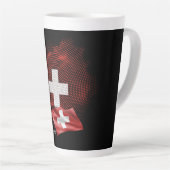 スイスの旗 カフェラテマグ (右アングル)
