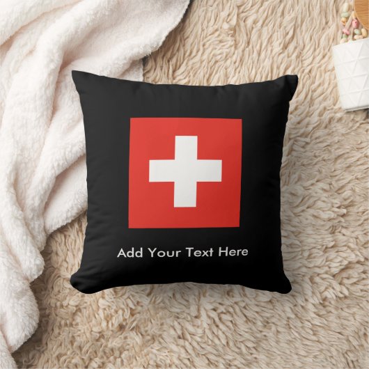 スイスの旗 クッション (ブランケット)