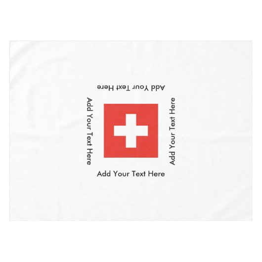 スイスの旗 テーブルクロス (正面(横))