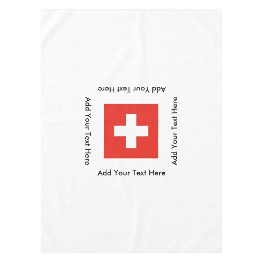 スイスの旗 テーブルクロス (正面)