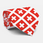 スイスの旗 ネクタイ (ロール)