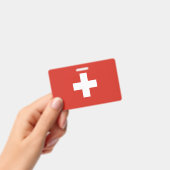 スイスの旗 バッジ (手持ち)