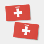 スイスの旗 バッジ (正面＆裏面)