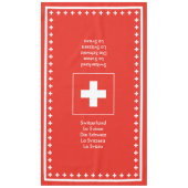 スイスの旗-フォンデュのチーズパーティーの夕食 テーブルクロス (正面)