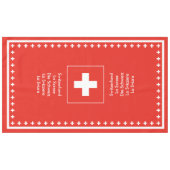 スイスの旗-フォンデュのチーズパーティーの夕食 テーブルクロス (正面(横))